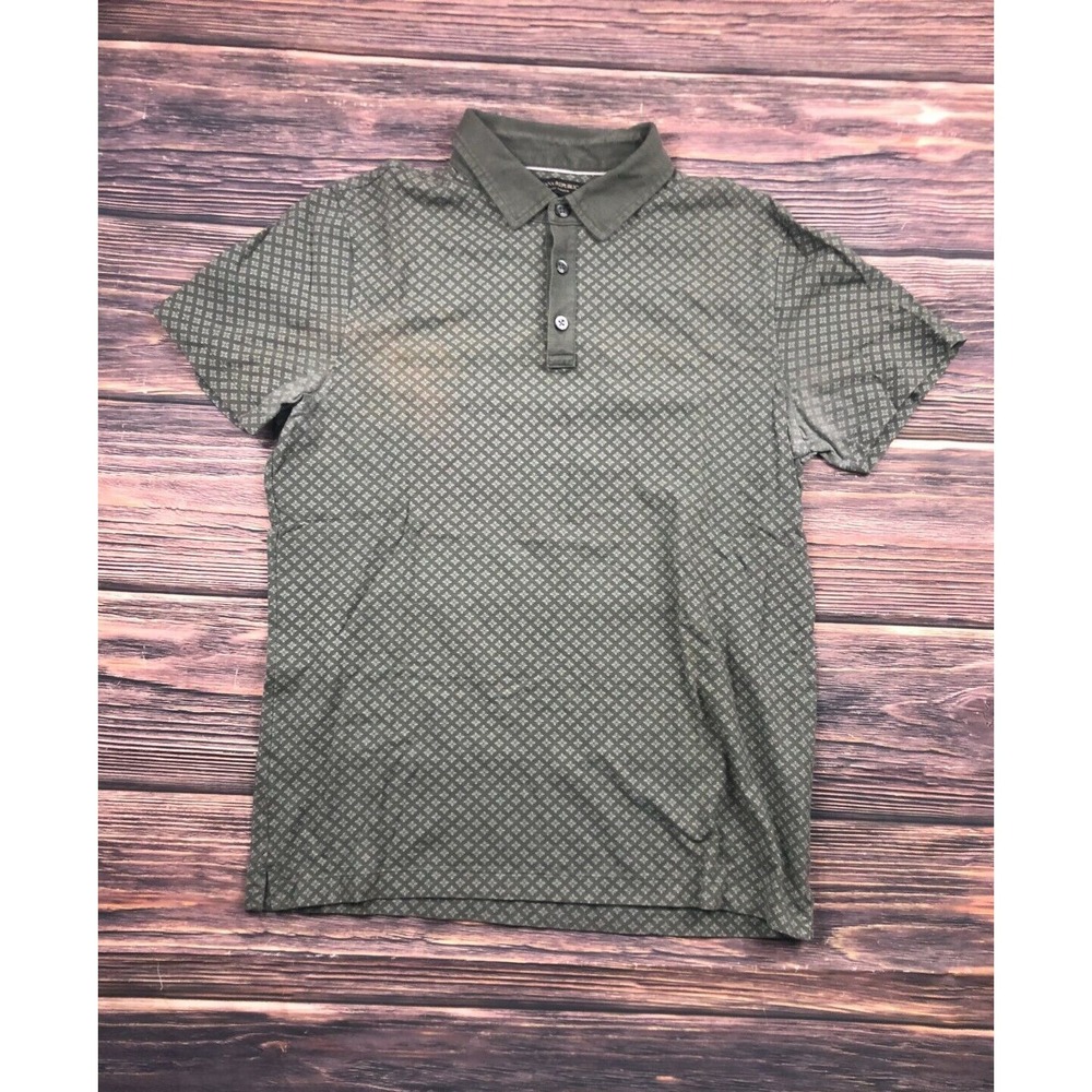 Banana Republic Mens Size Medium Gray Standard Fit Polo Shirt‎ Short Sleeve